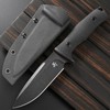 ST37 Fixed Blade Knife Black Stonewashed DC53 Steel Blade Two