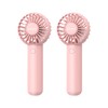 Coohea 2-Pack Pink Handheld Fan, Small Cute Design, 3 Powerful