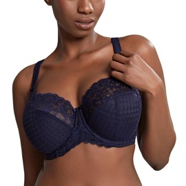Panache Women's Envy Balconnet Bra | Navy 36DD | Full Coverage Bra, Supportive Lift for Large Bust, Elegant & Comfortable Fit