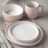 Noritake ColorTex Stone Blush 4-Piece Place Dinnerware Setting in Pink/White.,