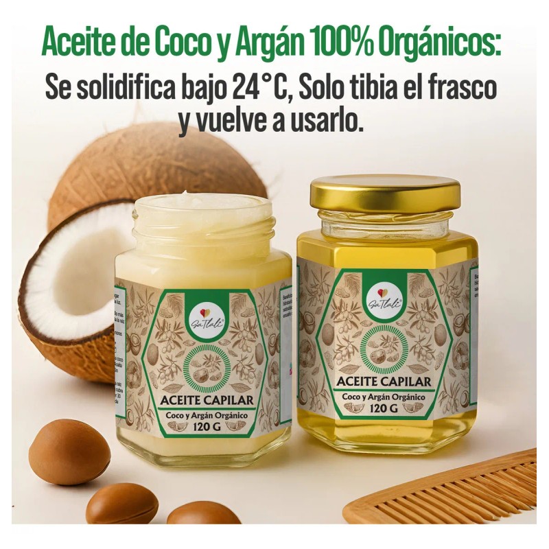 Aceite Capilar Anticaída Coco Y Argán 120g Ga Tlali