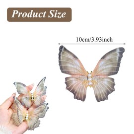 10Pcs Small Butterfly Hair Clips, Hair Butterfly Clips, Butterfly Hair Clip, Hair Clips Girls, Toddler Hair Clips, Toddler Hair Accessories, Realistic Withered Leaf Butterfly Hair Clips for Girl&Women