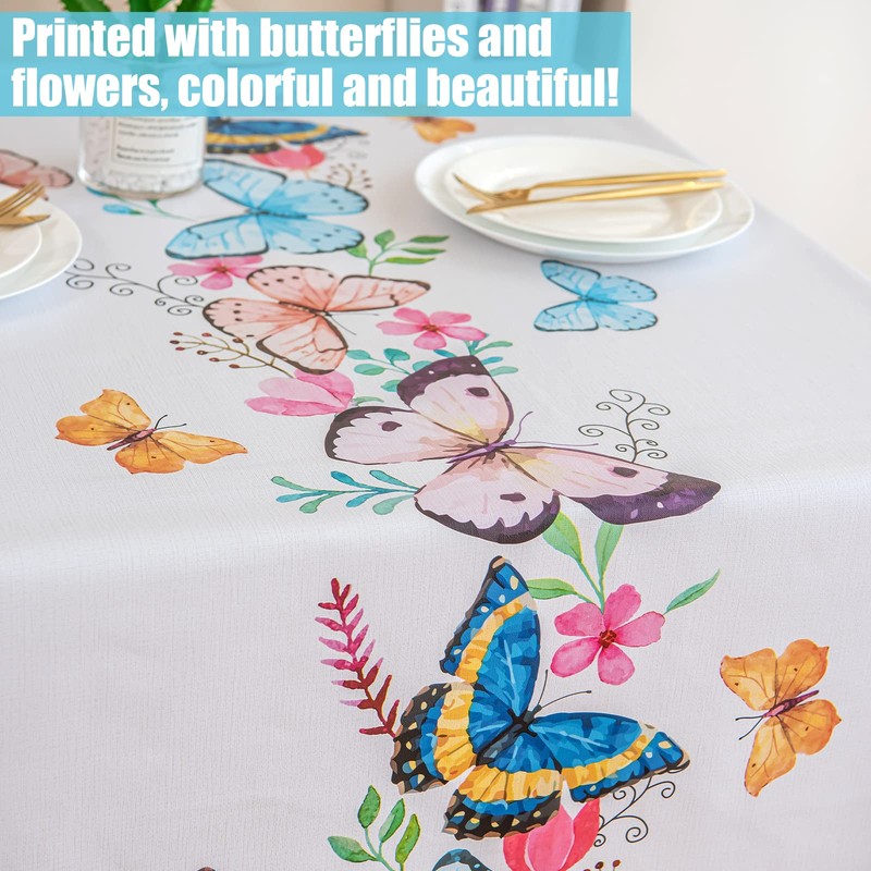 SITAKE 140cm Diameter Round Tablecloth, Polyester Wipeable Circular Table Cover,