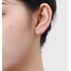 Viromy Women's Hoop Earrings, Ring Earrings, No Metal Allergies, Fold,