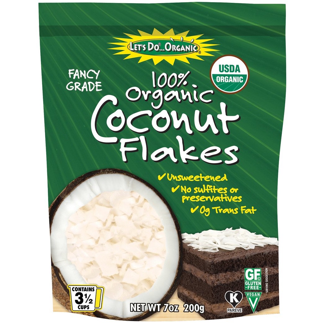 Let's Do...Organic Unsweetened Coconut Flakes, Food Service Size, 25 Pound Bag