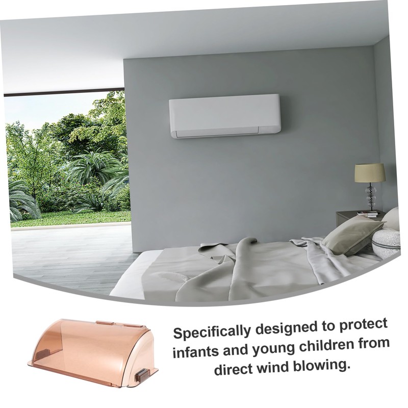 DOITOOL 2pcs Air Conditioner Wind Deflector Baffle Transparent Cover for