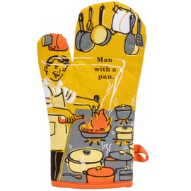Blue Q Man with A Pan Oven Mitt, 1 EA