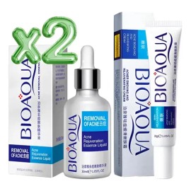 Crema+ Serum Bioaqua Pure Skin Tratamiento Anti-acne Manchas Acneica Día/noche