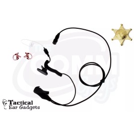 Tactical Ear Gadgets Quick Release Police Earpiece Coyote Lapel Microphone (Replacement Kit)