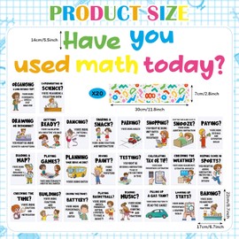 Mooliwe Everyday Math Classroom Decor Welcome Back to School Bulletin Board Set DIY Paper Die Cuts Decorating Supplies for First Day of School Craft Classroom Wall Decor