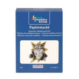 Glorex 6, 01 Papiermaché, Modelling Clay, White, 14.7 x 12 x 6.2 cm