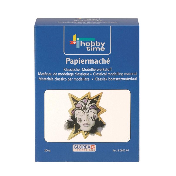 Glorex 6, 01 Papiermaché, Modelling Clay, White, 14.7 x 12