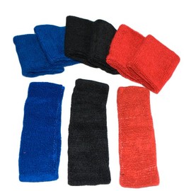 Red Elasticated Sweat Headband / Wristband Gym Set