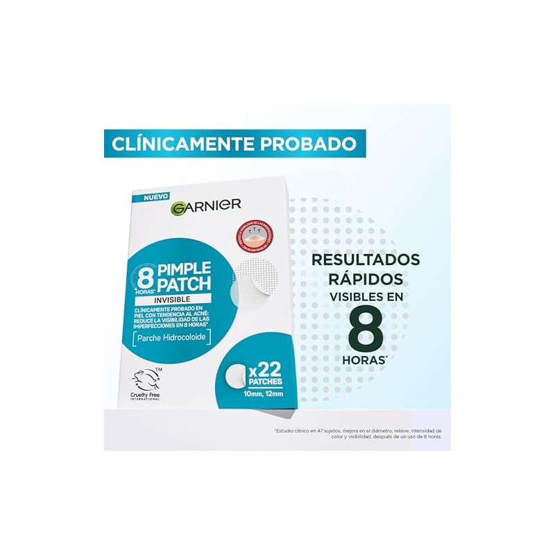 Garnier Pimple Patch Invisible, Parches Hidrocoloides Para Acné, Reduce Imperfecciones