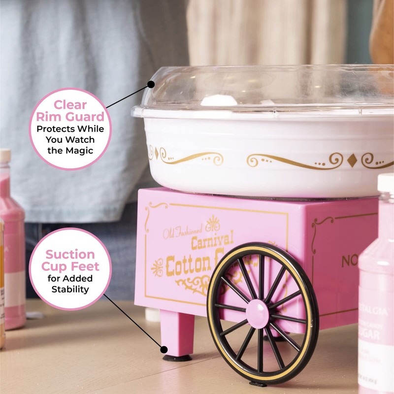 Nostalgia Cotton Candy Machine - Retro Cotton Candy Machine for