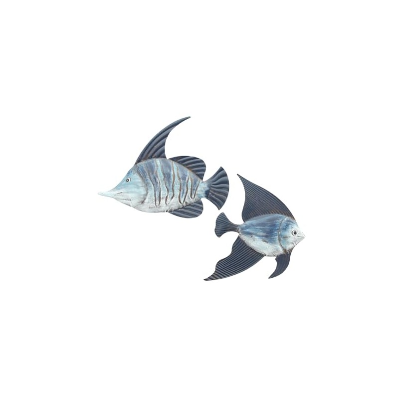 FRANK FLECHTWAREN Wall Decoration Fish Set of 2 Metal Dimensions: