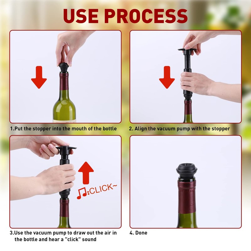 48 Pcs Wine Stoppers Vacuum for Wine Bottle, Rubber Wine