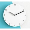 Stephanie Imports Modern Minimalist White & Black Wall Clock