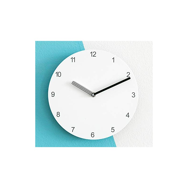 Stephanie Imports Modern Minimalist White & Black Wall Clock