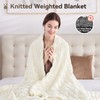 Wellfeel Knitted Weighted Blanket for Adult, No Beads Heavy Blanket