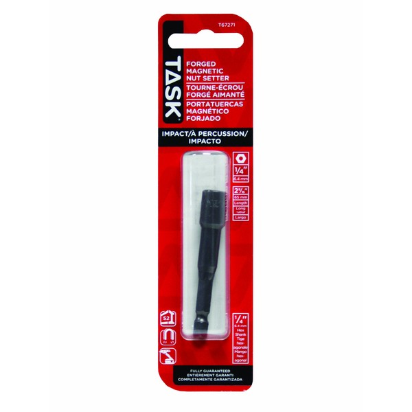 Task Tools T67271 Impact Magnetic Nut Setter, 1/4-Inch