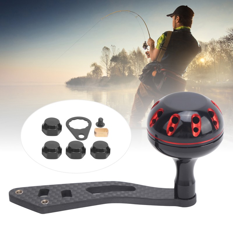 Carbon Fishing Reel Handle Knob Rocker Arm Fishing Accessory Parts