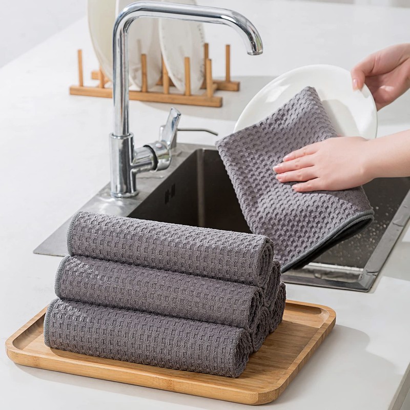 Vnoss Waffle Weave Microfiber Kitchen Towels and Dishcloths Set, 26