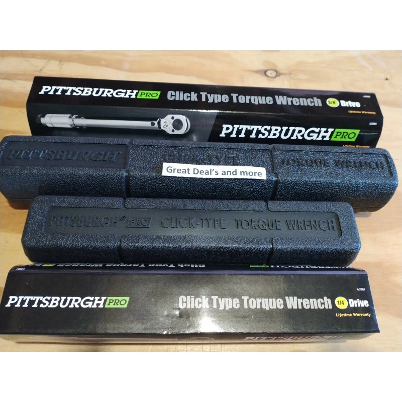 Pittsburgh Pro Pittsburg Pro Torque Wrench Set of Two, 1/4"
