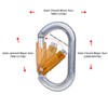 Climbing Carabiners, Auto Locking Carabiner Clips Heavy Duty for Rock