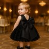 TENTIDE Baby Girl Black Dress Wedding Sleeveless V Neck A-line