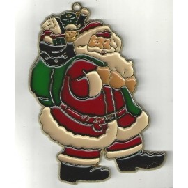 Unbranded Santa Claus (c) Suncatcher or Ornament w/Suction cup (New Old Stock)