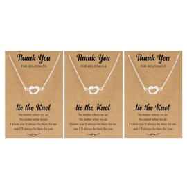 3/4/6Pcs Bridesmaid Necklace for Women Bridesmaid Gifts Tie The Knot Necklace Bridesmaid Jewelry Gift Set for Girls