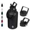 BJPKPK Half Gallon Insulated Water Bottles with Straw Lid, 64oz