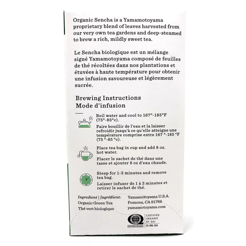 YAMAMOTO 2 PACK YAMAMOTO ORGANIC MATCHA SENCHA (18 TEA BAGS