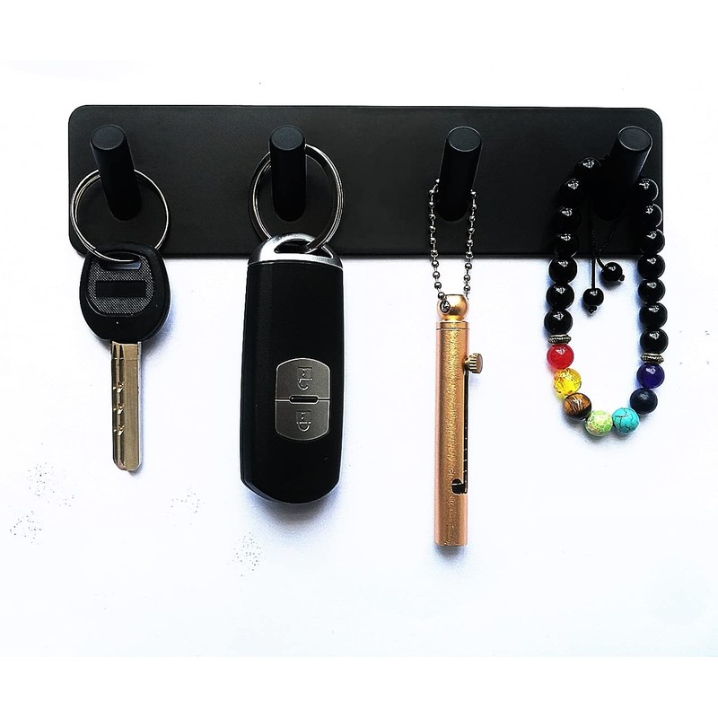 FULLINY Key Holder for Wall - Adhesive Key Hooks with