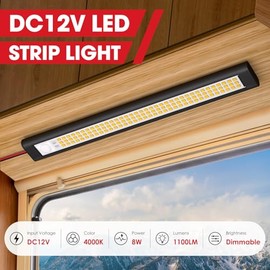 12V LED Light, Enclosed Trailer Light, 12 Volt Lights, 12v LED Lighting for RV Interior, Strip Lights for Trailer, Cargo, Truck, Van, Shed, RV(8Pack, 