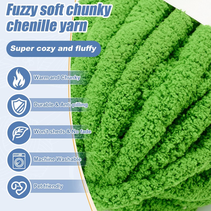 Chunky Yarn for Hand Knitting, Jumbo Chunky Yarn for Crocheting,