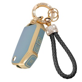 KULCSOK Key Fob Cover fit for Kia Forte xls Soul LX k5 Soul Sorento Sportage Cerato NIRO 2019-2023 TPU Key Cover Case Protector Bling Keychain Car Keyring for flip Key 3 Buttons A Gray