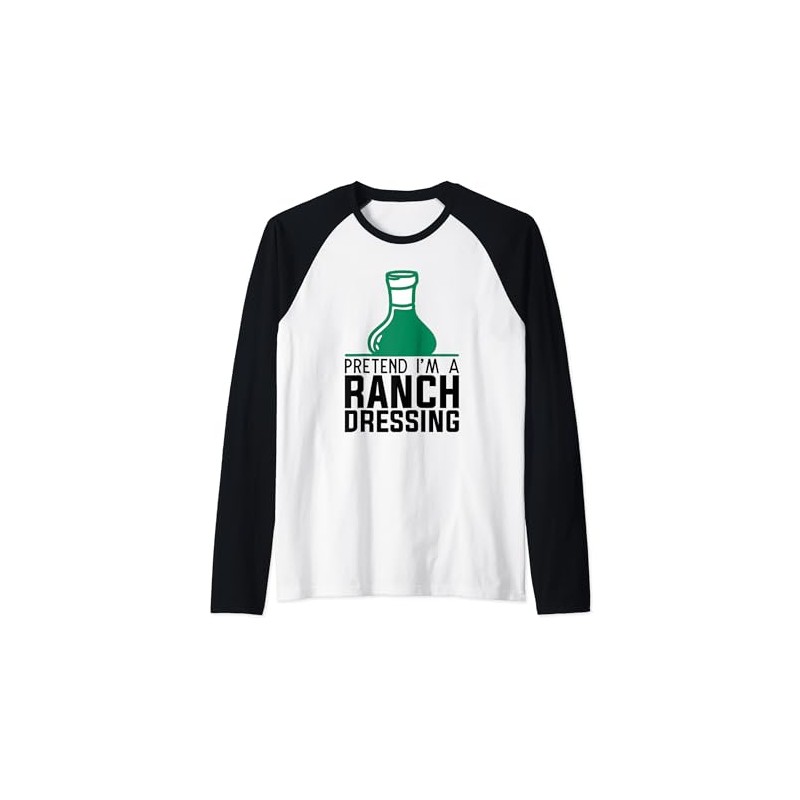 Ranch Seasoning Powder Packets Bottle Ranch Dressing Raglan Baseball Tee