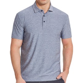 Men's Dry Fit Golf Polo Shirt (as1, Alpha, l, Regular, Regular, 3-D Blue)