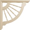 Ekena Millwork BKT01X12X12CRRW Crendon Wagon Wheel Wood Brackets, 1 1/2"W