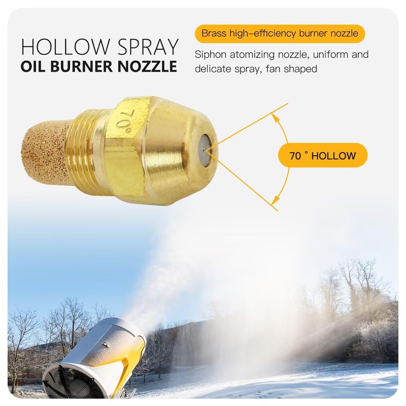 INGQI Upgraded .65-70A Oil Burner Nozzle Fit for Delavan Hollow