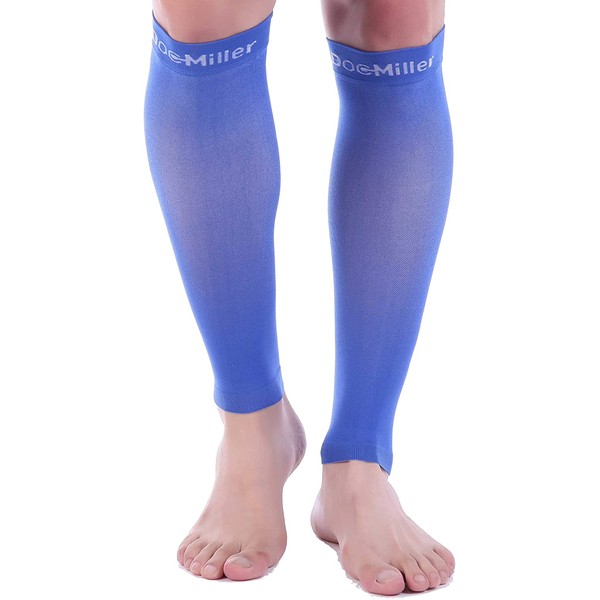 Doc Miller Calf Compression Sleeve - 1 Pair 15-20 mmHg Firm Calf Support