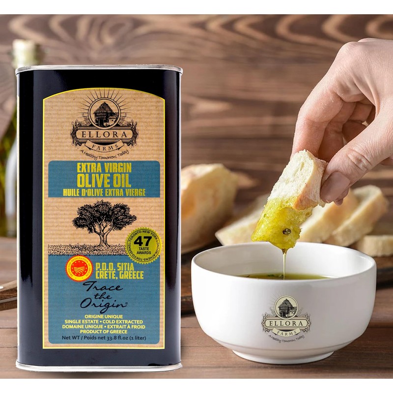 Ellora Farms, Greek Extra Virgin Olive Oil, Certified PDO SITIA,