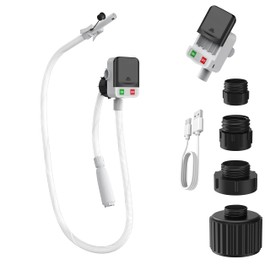 Automatic Fuel Transfer Pump, 3.2 Gallon per Min, includes 51'' Fuel Transfer Hose & 4 Can Adapters, Battery or USB Powered, Portable Auto Shut-off Transfer Pump for Oil, Diesel, Gasoline, Kerosene