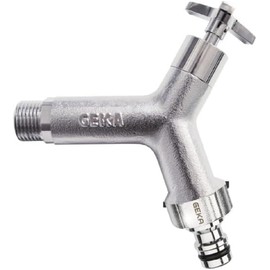 GEKA plus 46.8125.8 Designer Tap, Male Thread on Inlet/Spout G1/2|G3/4, Can be Combined with All Standard Plug Systems, Tap
