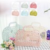 Handle Plastic Basket Storage Basket Multipurpose Shopping Cart Portable Shopping Mash Fruit Storage food cream blue