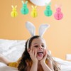 6PCS Bunny Rabbit Easter Hanging Decorations Cute Honeycomb Shape Ball