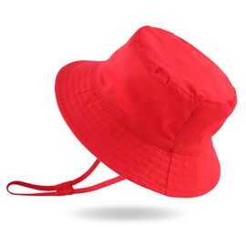 XIAOHAWANG Baby Boy Sun Hat Infant Toddler Dinosaur Bucket Hats Summer Baby Boys Beach Caps (46cm(3-6M), Red)