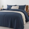 Andency Navy Blue King Size Quilt Bedding Set (106x96 Inch),